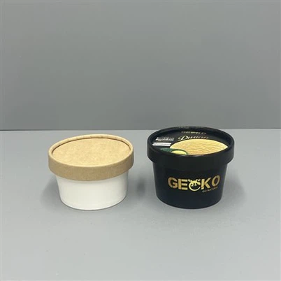 アイスクリーム移動販売店用蓋付き 3 オンス アイスクリーム ホワイト カップ